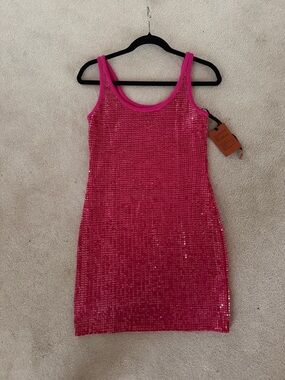 Missoni Hot Pink Sequin Mini Dress